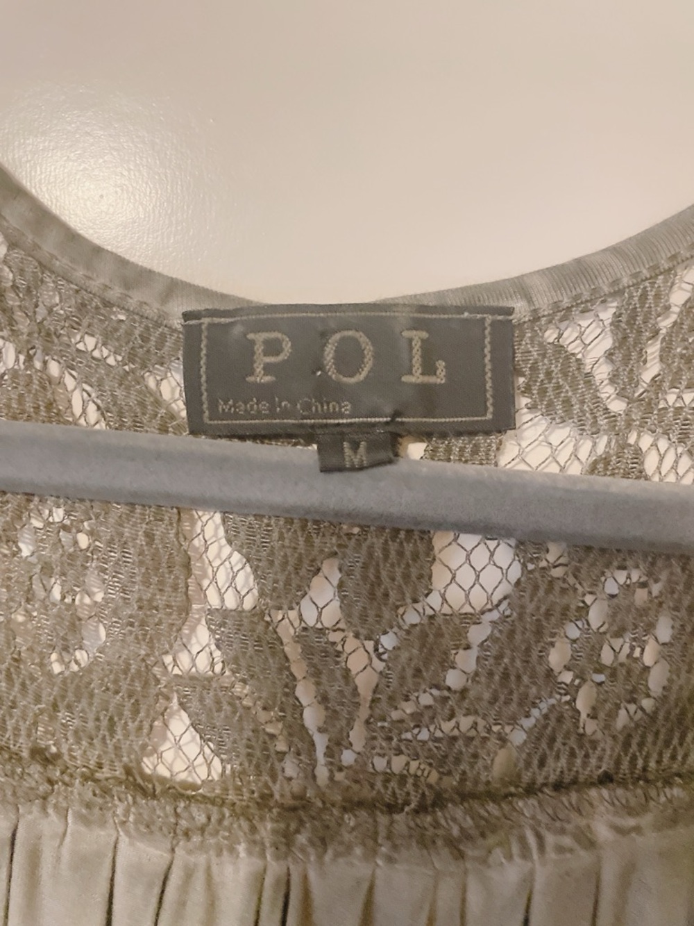 POL Bohemian Green Rustic Long Lace Vest Size M - Picture 5 of 5